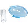 Akuku Zubná kefka na prst s modrým puzdrom Akuku Zubná kefka na prst s modrým puzdrom
