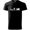 Evolution of man (supersport) - Klasické pánske tričko vyššej gramáže - XL ( Čierna ) Evolution of man (supersport) - Klasické pánske tričko vyššej gramáže - XL ( Čierna )