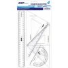 MFP pravítko rýsovací set 4 kusy čiré 5310108 MFP pravítko rýsovací set 4 kusy čiré 5310108