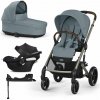 CYBEX Kočík športový Balios S Lux Stormy Blue Gold 2024 + vanička + autosedačka + báza CYBEX Kočík športový Balios S Lux Stormy Blue Gold 2024 + vanička + autosedačka + báza