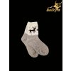 Detské ponožky z mongolskej vlny sivé sob s vločkami 4 (16-18cm) Detské ponožky z mongolskej vlny sivé sob s vločkami 4 (16-18cm)