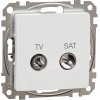 TV SAT zásuvka priebežná 7dB, Biela, Sedna Design (Schneider) TV SAT zásuvka priebežná 7dB, Biela, Sedna Design (Schneider)