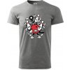 Bowling komiks - Klasické pánske tričko vyššej gramáže - XL ( Tmavosivý melír ) Bowling komiks - Klasické pánske tričko vyššej gramáže - XL ( Tmavosivý melír )