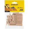 Stanley Spojovací dřevěné kolíky vroubkované 8 mm, 20 ks Stanley Spojovací dřevěné kolíky vroubkované 8 mm, 20 ks