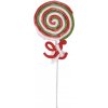 Clayre & Eef Bielo-červený vianočný zápich lízanky Lollipop - 10*1*42 cm - Clayre & Eef Clayre & Eef Bielo-červený vianočný zápich lízanky Lollipop - 10*1*42 cm - Clayre & Eef