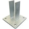 Pätka stĺpika na podmurovku | pozinkovaná | pre stĺpik štvorcového profilu 60 × 60 mm Pätka stĺpika na podmurovku | pozinkovaná | pre stĺpik štvorcového profilu 60 × 60 mm
