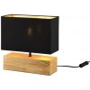 Trio R50181080 stolné svietidlo Woody 1x60W | E27 - káblový spínač, drevo, čierna Trio R50181080 stolné svietidlo Woody 1x60W | E27 - káblový spínač, drevo, čierna