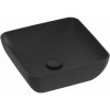 Ravak Uni Slim umývadlo 38x38 cm štvorec pultové umývadlo čierna XJX0D138000 Ravak Uni Slim umývadlo 38x38 cm štvorec pultové umývadlo čierna XJX0D138000