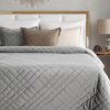 Eurofirany ový glamour prehoz - paplón RIA 6 svetlosivý svetlošedá Zamat 220x240 cm Eurofirany ový glamour prehoz - paplón RIA 6 svetlosivý svetlošedá Zamat 220x240 cm