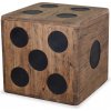Úložný box mindi dřevo 40 x 40 x 40 cm design hrací kostky Hnědá 244559 Úložný box mindi dřevo 40 x 40 x 40 cm design hrací kostky Hnědá 244559