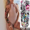 REBELULU Vodeodolné dočasné tetovačky pre ženy Dočasné tetovanie Waterproof Tattoo Fish Flowers Leaf Body Art Arm Fake Tattoo Men Women REBELULU Vodeodolné dočasné tetovačky pre ženy Dočasné tetovanie Waterproof Tattoo Fish Flowers Leaf Body Art Arm Fake Tattoo Men Women