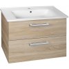 Aqualine VEGA umývadlová skrinka 72x57,6x43,8 cm, 2xzásuvka, dub platin