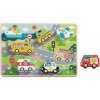 TOOKY TOY Montessori drevené puzzle Vozidlá Autá Lietadlo Loď Mesto Zápas tvarov TOOKY TOY Montessori drevené puzzle Vozidlá Autá Lietadlo Loď Mesto Zápas tvarov