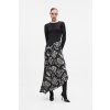 Karl Lagerfeld Paris Sketch Fabric Mix Dress Black
