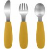 Zopa Silicone Children's Cutlery príbor 6 m+ Mustard Yellow 3 ks Zopa Silicone Children's Cutlery príbor 6 m+ Mustard Yellow 3 ks