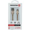 Swissten 71523304 USB / Lightning, 2m, zlatý Swissten 71523304 USB / Lightning, 2m, zlatý