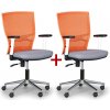 Kancelárska stolička HAAG 1+1 ZADARMO, oranžová / sivá Kancelárska stolička HAAG 1+1 ZADARMO, oranžová / sivá