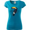 Tukan kreslený - Dámske tričko Pure - 2XL ( Svetlý tyrkys ) Tukan kreslený - Dámske tričko Pure - 2XL ( Svetlý tyrkys )