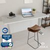 Veska Sit & Stand 140 x 70 cm s elektrickým nastavením výšky s dotykovou obrazovkou a oceľovými nohami strieborná / kamenná sivá Veska Sit & Stand 140 x 70 cm s elektrickým nastavením výšky s dotykovou obrazovkou a oceľovými nohami strieborná / kamenná sivá