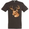 Tričko poľovnícke Jeleň s parožím - hnedé, M Tričko poľovnícke Jeleň s parožím - hnedé, M