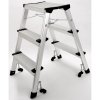 Hliníkové obojstranné skladacie mobilné schodíky, 2x3 stupne, výška 680 mm Hliníkové obojstranné skladacie mobilné schodíky, 2x3 stupne, výška 680 mm