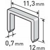 EXTOL PREMIUM 8852504 spony, balení 1000ks, 12mm, 11,3x0,52x0,70mm