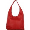 Dámske kožená kabelka cez plece talianska Adel červená