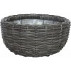 Miska na rastliny, polyratan, sivá, pr. 35 x 17 cm Miska na rastliny, polyratan, sivá, pr. 35 x 17 cm