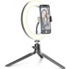 Tripod Cellularline Selfie Ring s LED osvetlením pre selfie fotky a videá, čierny Tripod Cellularline Selfie Ring s LED osvetlením pre selfie fotky a videá, čierny