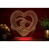 Beling 3D lampa, Valentínske srdce s obrúčkami, 7 farebná GV4 Beling 3D lampa, Valentínske srdce s obrúčkami, 7 farebná GV4