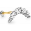 Danfil Labreta Piercingové náušnice DF 6028 z bielého zlata, s briliantmi Danfil Labreta Piercingové náušnice DF 6028 z bielého zlata, s briliantmi
