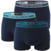 Emporio Armani stretch cotton blu con turchese Armani logo