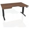 Hobis Pracovný stôl Motion Ergo, PO, 3S, 140x61-128x90 cm, orech/čierna Hobis Pracovný stôl Motion Ergo, PO, 3S, 140x61-128x90 cm, orech/čierna