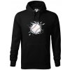 Baseball lopta v triku - Mikina pánska Cape s kapucňou - 4XL ( Čierna ) Baseball lopta v triku - Mikina pánska Cape s kapucňou - 4XL ( Čierna )