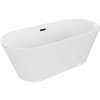 MEXEN/S - Flavia voľne stojaca vaňa 160 x 75, biela, sifón a prepad čierna 54031608000-70 MEXEN/S - Flavia voľne stojaca vaňa 160 x 75, biela, sifón a prepad čierna 54031608000-70