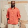 Linen Tales Pánska ľanová košeľa Sea Coral Veľkosť: L/XL Linen Tales Pánska ľanová košeľa Sea Coral Veľkosť: L/XL