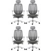 4PACK Kancelárska stolička AFRODITE sivá (4 ks) 4PACK Kancelárska stolička AFRODITE sivá (4 ks)