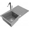 MEXEN/S MEXEN/S - Cesar granitový drez 1-miska s odkvapkávačom vrátane batérie Flora, šedá 6514-71-670401-07 MEXEN/S MEXEN/S - Cesar granitový drez 1-miska s odkvapkávačom vrátane batérie Flora, šedá 6514-71-670401-07