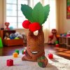 Plyšová figúrka Jabloň s listami a ovocím – 37 × 18 × 10 cm: hnedo-zelená Plyšová figúrka Jabloň s listami a ovocím – 37 × 18 × 10 cm: hnedo-zelená