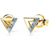 Savicki náušnice trojúholníky zlaté diamanty SAVE69368 Y S