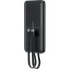 Choetech Powerbanka Powerbanka Choetech B654 10000mAh 22,5W USB-A / USB-C / micro USB s vestavěným kabelem USB-C / Lightning - černá Choetech Powerbanka Powerbanka Choetech B654 10000mAh 22,5W USB-A / USB-C / micro USB s vestavěným kabelem USB-C / Lightning - černá