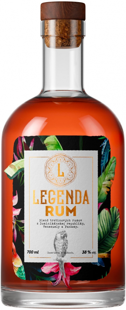 LEGENDA RUM 38% 0,7 l (čistá fľaša)