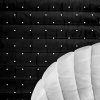 Takoy Prešívaná šuštiakovina biele bodky 4mm na čiernej-NS-9200 Takoy Prešívaná šuštiakovina biele bodky 4mm na čiernej-NS-9200