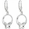 Strieborné náušnice visiace s kryštálmi Swarovski biely motýľ 31248.1 Kryštál Strieborné náušnice visiace s kryštálmi Swarovski biely motýľ 31248.1 Kryštál