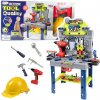 Stolík pre malého kutila 2v1 s kufríkom a aku skrutkovačom, 133 dielov Stolík pre malého kutila 2v1 s kufríkom a aku skrutkovačom, 133 dielov