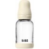 BIBS Baby Glass Bottle Round Latex antikoliková fľaša Ivory 120 ml BIBS Baby Glass Bottle Round Latex antikoliková fľaša Ivory 120 ml