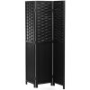 Autronic Drevený paraván 3-dielny EF-L145 čierna 171 x 121 cm Autronic Drevený paraván 3-dielny EF-L145 čierna 171 x 121 cm