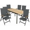 DOPPLER Sada záhradného nábytku CONCEPT YELMO 6 + 1 hliník/tíkové drevo