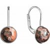 Strieborné visiace náušnice s pravými minerálnymi kameňmi okrúhle 11481.3 Jaspis Leopard Skin Strieborné visiace náušnice s pravými minerálnymi kameňmi okrúhle 11481.3 Jaspis Leopard Skin