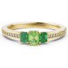 Zlatý dámsky prsteň DF 5911 zo žltého zlata, tsavorit s diamantmi 63 Zlatý dámsky prsteň DF 5911 zo žltého zlata, tsavorit s diamantmi 63